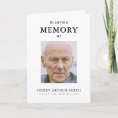 Carte mémoriale simple et moderne (Devant)