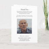 Carte mémoriale simple et moderne (Dos)