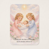 Carte mémorielle funéraire catholique pour bébé - (Devant)