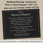 Carte Memory Request Enclosure - Black White Infinity