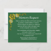 Carte Memory Request Enclosure - Emerald Green & Gold (Devant)