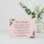 Carte Memory Request Enclosure - Pink Roses & Doves (Debout devant)