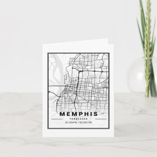 Carte Memphis Tennessee USA Travel City Map (Devant)