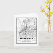 Carte Memphis Tennessee USA Travel City Map (Fleur jaune)