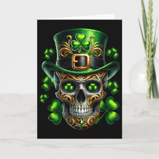 Carte Men Irish Skull Shamrock Leprechaun Ireland St Pat
