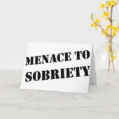 Carte Menace À La Sobriété (Fleur jaune)