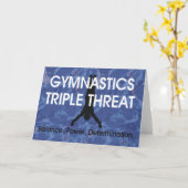 Carte Menace SUPÉRIEURE de triple de gymnastique (Fleur jaune)