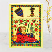 Carte Ménestrels du Codex Manesse - Amour courtois (Fleur jaune)