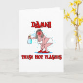 Carte Ménopause amusante (Fleur jaune)