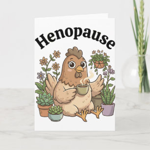 Carte Ménopause drôle Henopause floral Café
