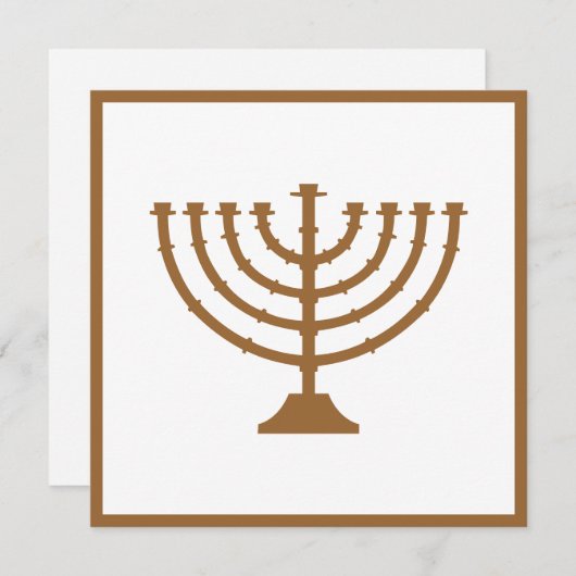 Carte Menorah (Devant / Derrière)