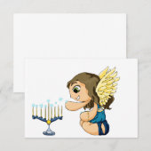 Carte Menorah Angel (Devant / Derrière)