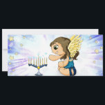 Carte Menorah Angel<br><div class="desc">Original Artwork by Thedustyphoenix. http://www.thedustyphoenix.com</div>