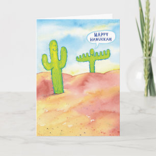 Carte Menorah Cactus Hanoukka