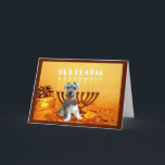 Carte Menorah de Chanukah de Schnauzer miniature<br><div class="desc">Se rappeler la famille et les amis pendant la saison de Chanukah est une manière merveilleuse de rester en contact avec les personnes que vous aimez et vous inquiétez environ. J'ai créé ces derniers des cartes de Chanukah de chien avec amour et le soin et moi suis sûrs que n'importe...</div>