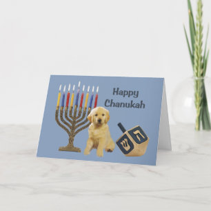 Carte Menorah Dreidel5 de Chanukah de golden