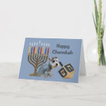 Carte Menorah Dreidel de Chanukah de Schnauzer<br><div class="desc">Se rappeler la famille et les amis pendant la saison de Chanukah est une manière merveilleuse de rester en contact avec les personnes que vous aimez et vous inquiétez environ. J'ai créé ces derniers des cartes de Chanukah de chien avec amour et le soin et moi suis sûrs que n'importe...</div>