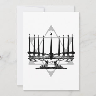 Carte Menorah et étoile