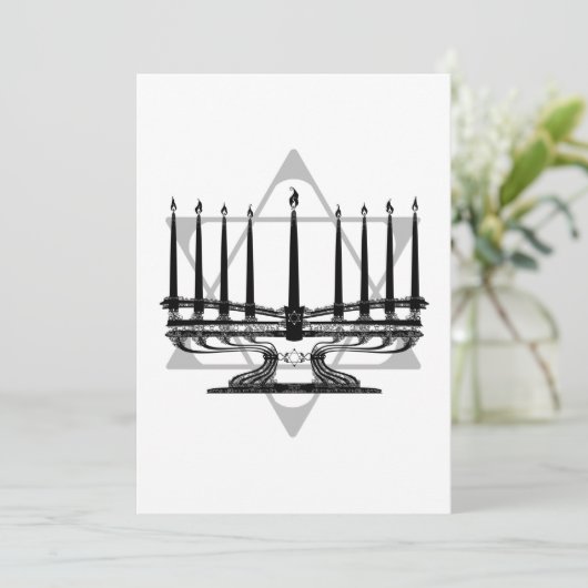 Carte Menorah et Star (Debout devant)