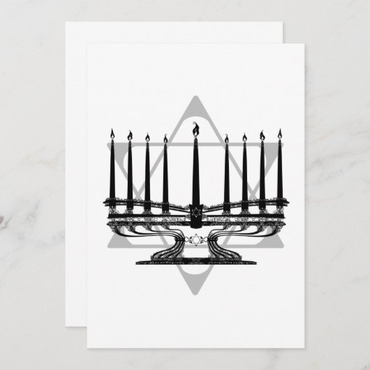 Carte Menorah et Star (Devant / Derrière)