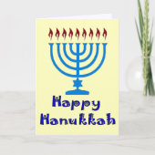 Carte menorah Hanoukka (Devant)