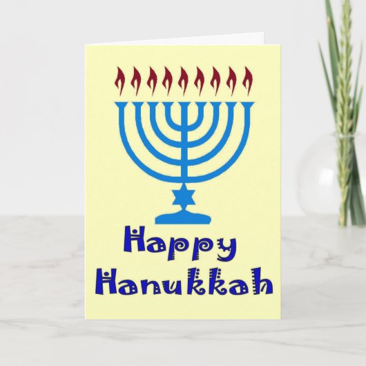 Carte menorah Hanoukka (Devant)