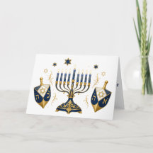 Menorah horizontale avec motif de dreidels