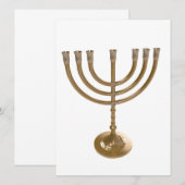 Carte menorah or (Devant / Derrière)