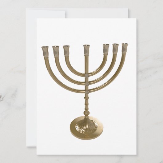 Carte menorah or (Devant)