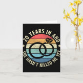 Carte Mens 20 Years In & ; She Hasn' ; t Killed Me (Fleur jaune)