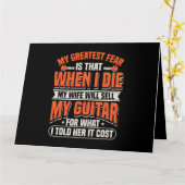 Carte Mens Acoustique Guitare Conception Pour Les Lecteu (Fleur jaune)