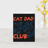 Carte Mens Cat Dad Club Funny Cat Meme Fathers Day Cat L (Fleur jaune)