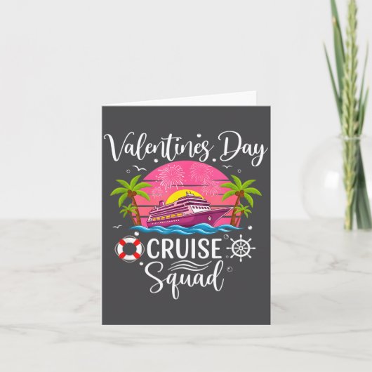 Carte Mens Cute Valentines Day Cruise Squad 20026 Design (Devant)