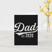 Carte Mens Dad Est. 2020 Shirt - Expecting Baby Fathers (Fleur jaune)