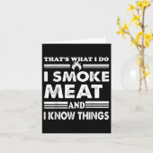 Carte Mens Drôle Barbecue Que Ce Que Je Fais Je Fumer De (Fleur jaune)