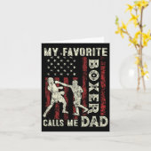 Carte Mens Fête des Pères Mon Boxeur Préféré M'appelle P (Fleur jaune)