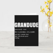 Carte Mens Funny Grandude Cool Grandpa Novelty  (Fleur jaune)