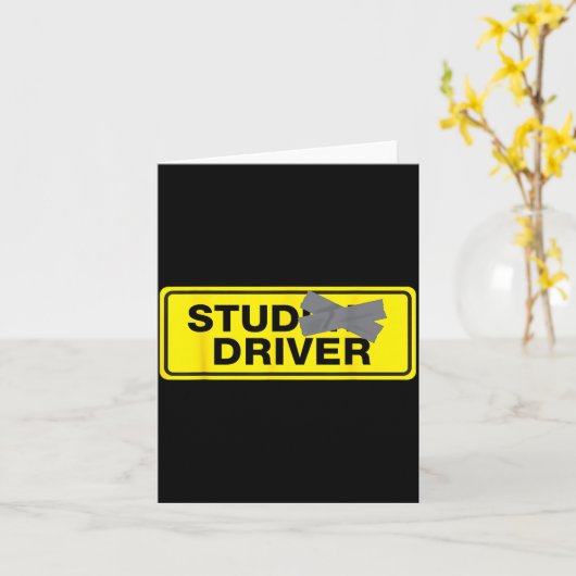 Carte Mens Funny New Driver  (Fleur jaune)