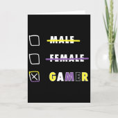 Carte Mens Funny Nonbinary Gamer En  (Devant)
