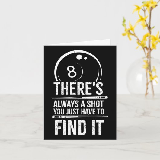 Carte Mens Il Y A Toujours Un Billard Drôle À Tirer (Fleur jaune)