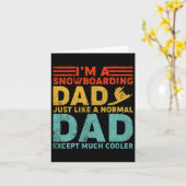 Carte Mens Je suis un papa de snowboard comme un papa no (Fleur jaune)