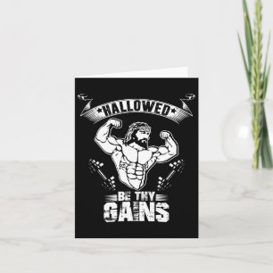Carte Mens Jesus Bodybuilding T Shirt - Funny Jesus Weig