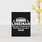 Carte Mens Lineman Le Seul Poste Dans Le Champ Appelé (Fleur jaune)