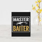 Carte Mens master baiter funny fishing graphic (Fleur jaune)