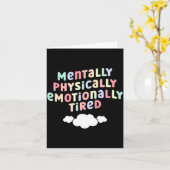 Carte Mens mentally physically emotionally tired mental (Fleur jaune)