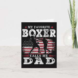 Carte Mens My Favori Boxer M'Appelle Papa Usa Drapeau Fa