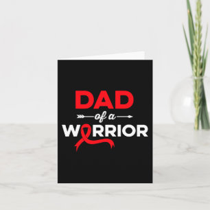 Carte Mens Papa Of a Blood Cancer Guerrier Famille Sang