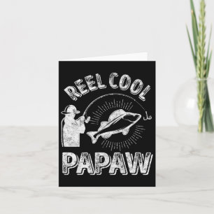 Carte Mens Reel Cool Papaw Shirt pêcheur Noël Gif