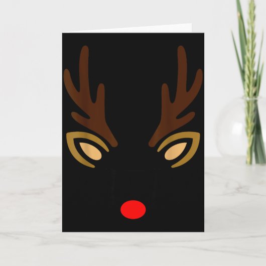 Carte Mens Reindeer Face Gles Christmas Costume Pajama B (Devant)