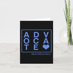 Carte Mens Sensibilisation sur l'autisme Advocate Unique